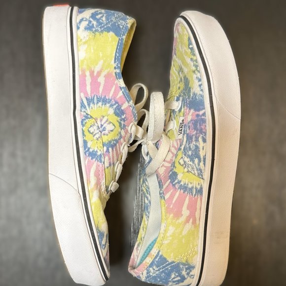Vans Authentic Comfy Cush Tie Dye Sneakers US Size W7.5/M6 - Picture 2 of 5
